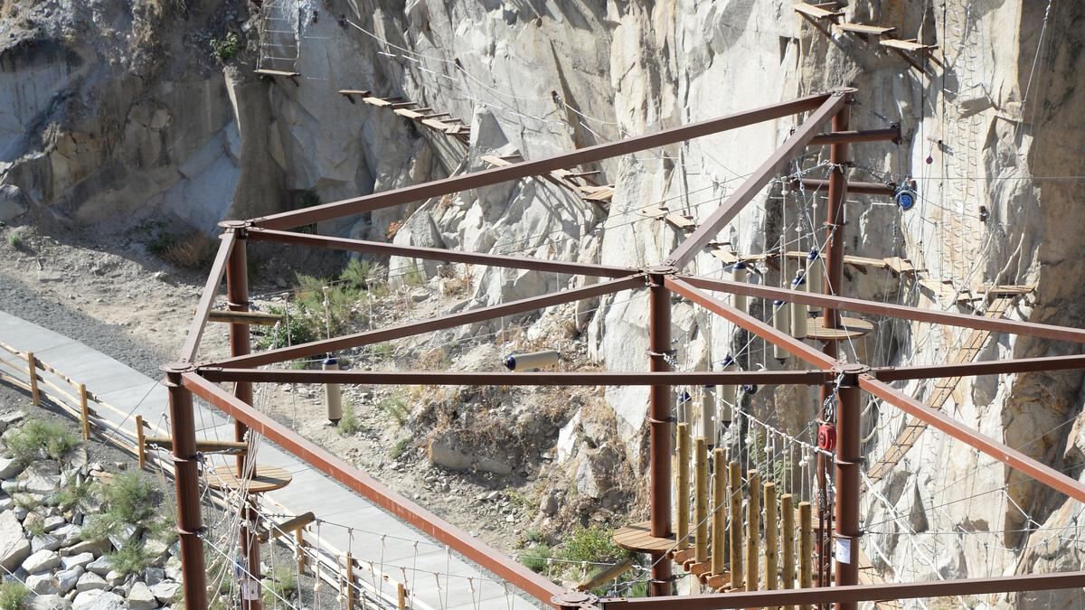 Granite quarry walls at Quarry Park in Rocklin, California